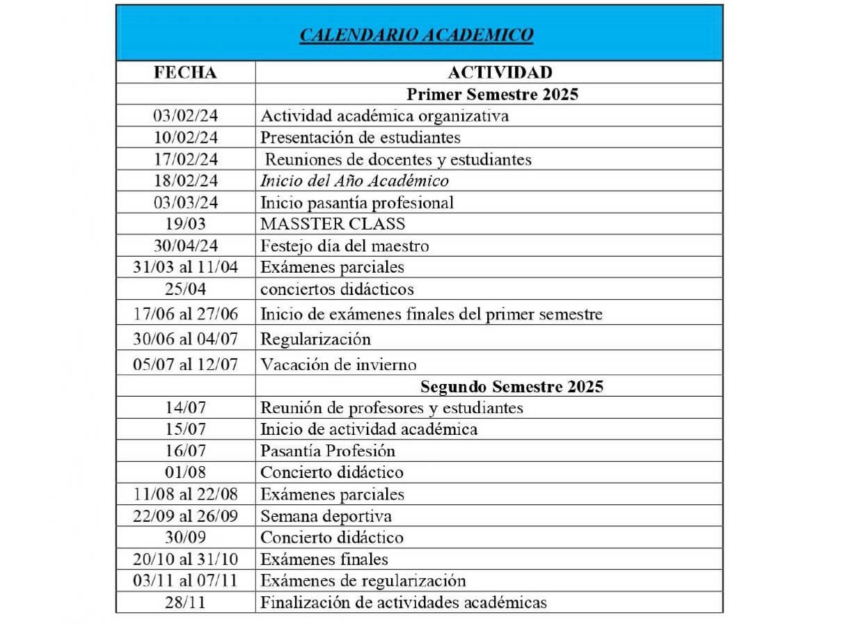 Calendario Academico